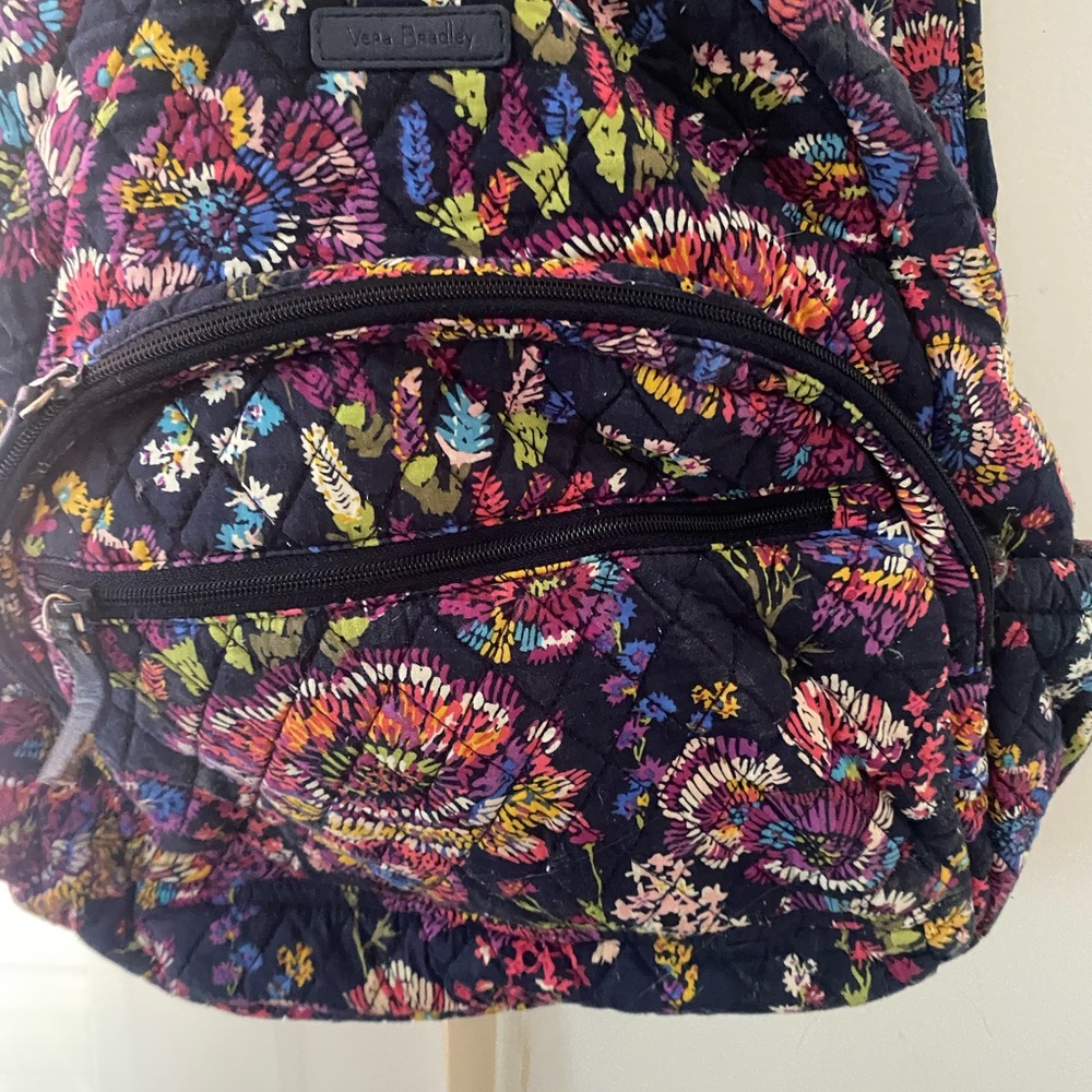 Vera Bradley Black Backpack with Adjustable Straps